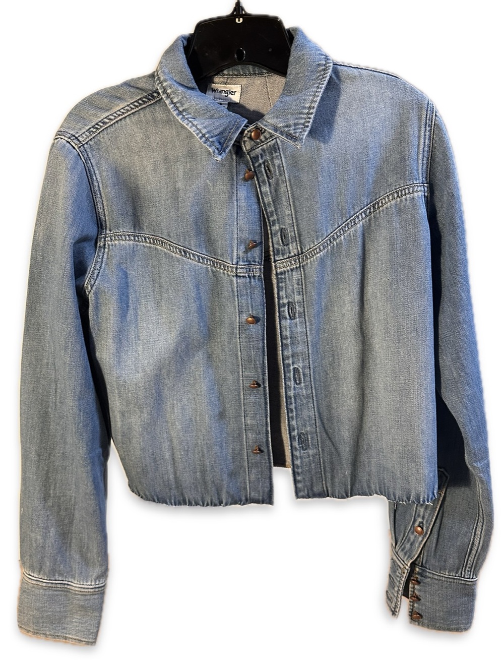 Wrangler Light Blue Denim shirt - Women's Button-Front